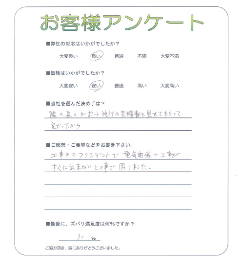 京都府京都市伏見区 M様