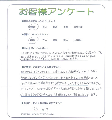 工事の感想を聞かせてください。