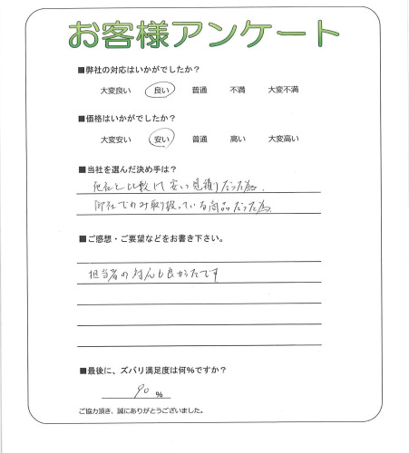 奈良県北葛城郡上牧町 S様
