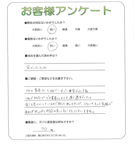 大阪府羽曳野市 Y様