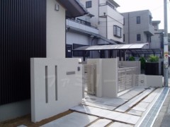 シンプル スリット入り門柱