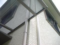 テラス屋根延長 雨樋囲い加工