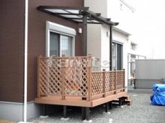 木製テラス調屋根 三協ナチュレ1階 ウッドデッキTOEX樹の木