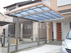 木製調カーポート LIXILフーゴAプラス1台