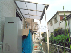 雨除け屋根 LIXILスピーネ1階・2階