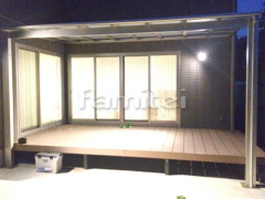 雨除け屋根 YKKエフルージュ大型テラス1階