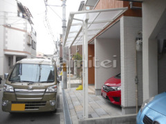 雨除け屋根 YKKヴェクターテラス1階 イナバ物置 シンプリー