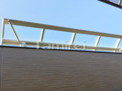 ベランダ屋根 YKKAP ヴェクターテラス屋根(ベクター) 2階用 連棟 F型フラット屋根