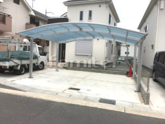 カーポート YKKレイナポート横2台 雨除け屋根 ヴェクターテラス1階