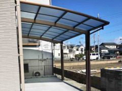 カーポート YKKAP レイナポートグラン 1台用(単棟) R型アール屋根