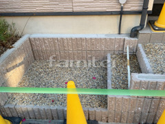 アプローチ床洗い出し 駐車場ガレージ床