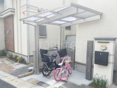 自転車バイク屋根 YKK エフルージュグラン FIRST 門扉 土間コンクリート