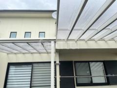 1階テラス屋根 (雨除け) YKKAP ソラリアF フラット屋根 スタンダード 壁付