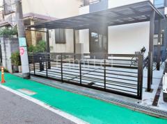 電動跳ね上げ式門扉 ベランダ屋根