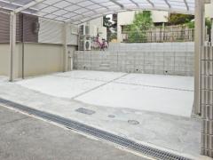 駐車場ガレージ床 土間コンクリート ピンコロ石目地