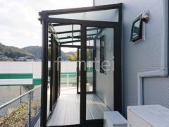 サンルーム 引き戸樹脂デッキ YKKAP ソラリアF 網戸(正面 両側面)