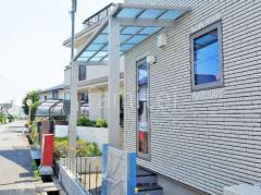1階テラス屋根 (雨除け) YKKAP 独立式 レセパ Lタイプ フラット屋根 独立式 スタンダード
