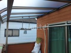 3階ベランダ屋根 LIXIL テラスVS R 積雪30cm対応 アール屋根 スタンダード 壁付