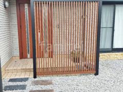目隠しフェンス塀 デザインアルミ角柱