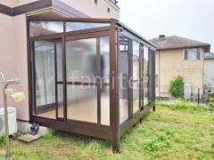 引き戸 樹脂デッキ サンルーム(テラス囲い) YKKAP ソラリアF フラット屋根