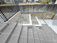 土留め塗り壁 タカショー ジョリパット塗装