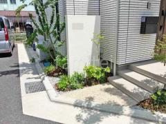 塗り壁門柱 エスケー化研 ベルアート塗装