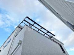 2階ベランダ屋根 YKKAP ソラリアR アール屋根 スタンダード 壁付