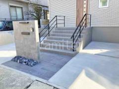 玄関アプローチ 床タイル貼り タカショー セラレバンテ