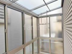 引き戸 樹脂デッキ サンルーム(テラス囲い) YKKAP 目隠しソラリアF 目隠し フラット屋根