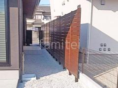 新築シンプル セミクローズ外構